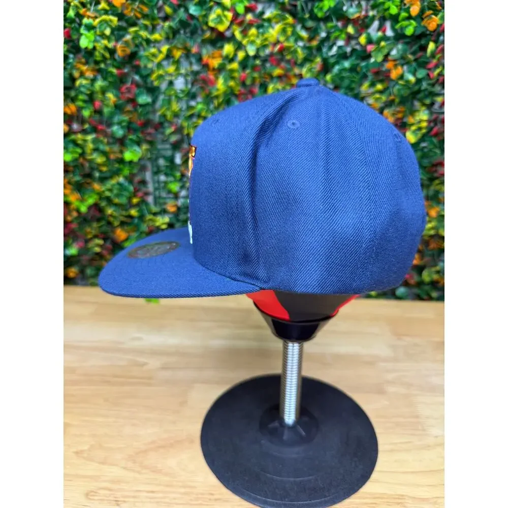 Cleveland Cavaliers NBA Mitchell &‎ Ness Snapback Hat Navy Blue C Logo 20% Wool